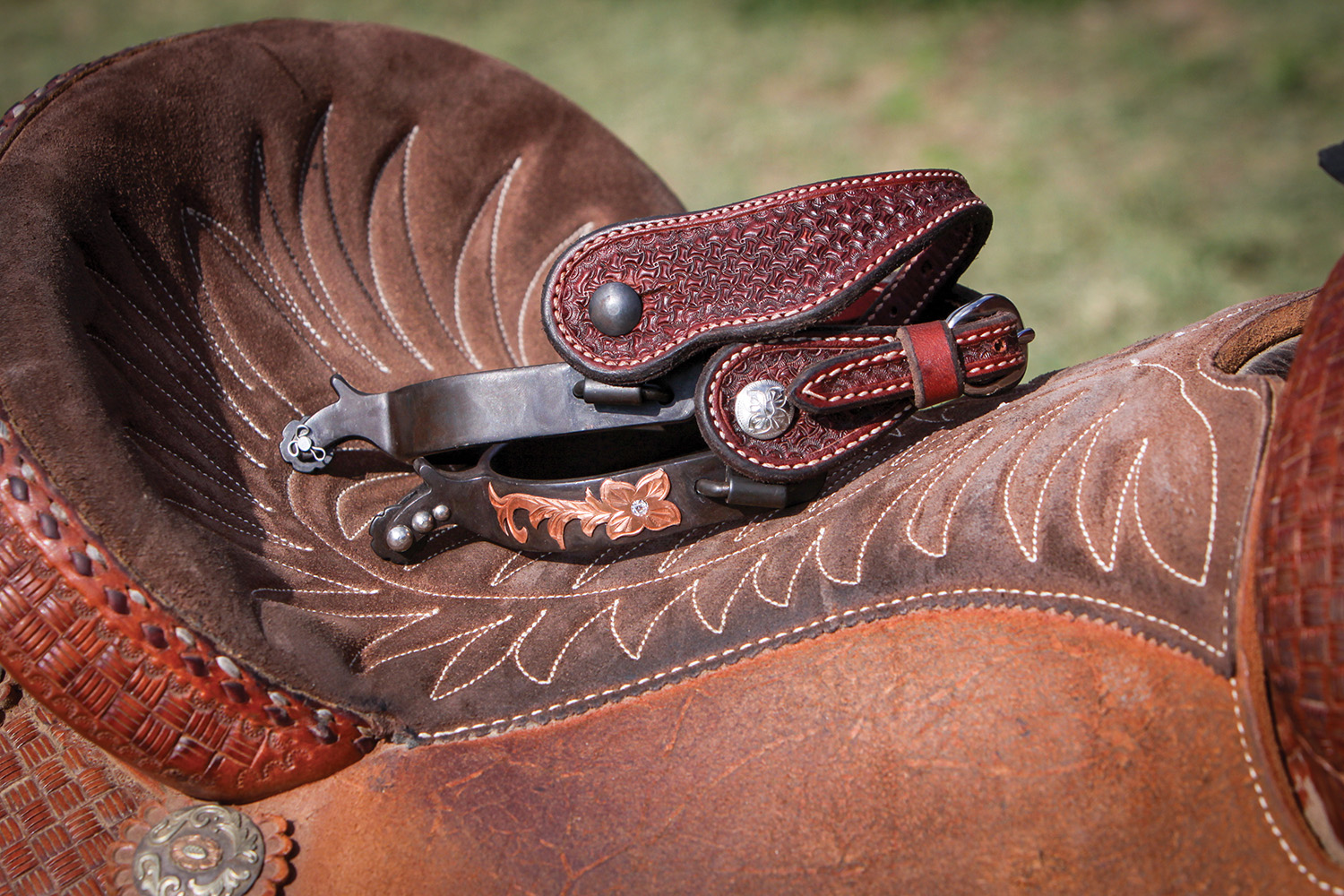 Rosewood Spider Stamp Leather – Cowboy Tack