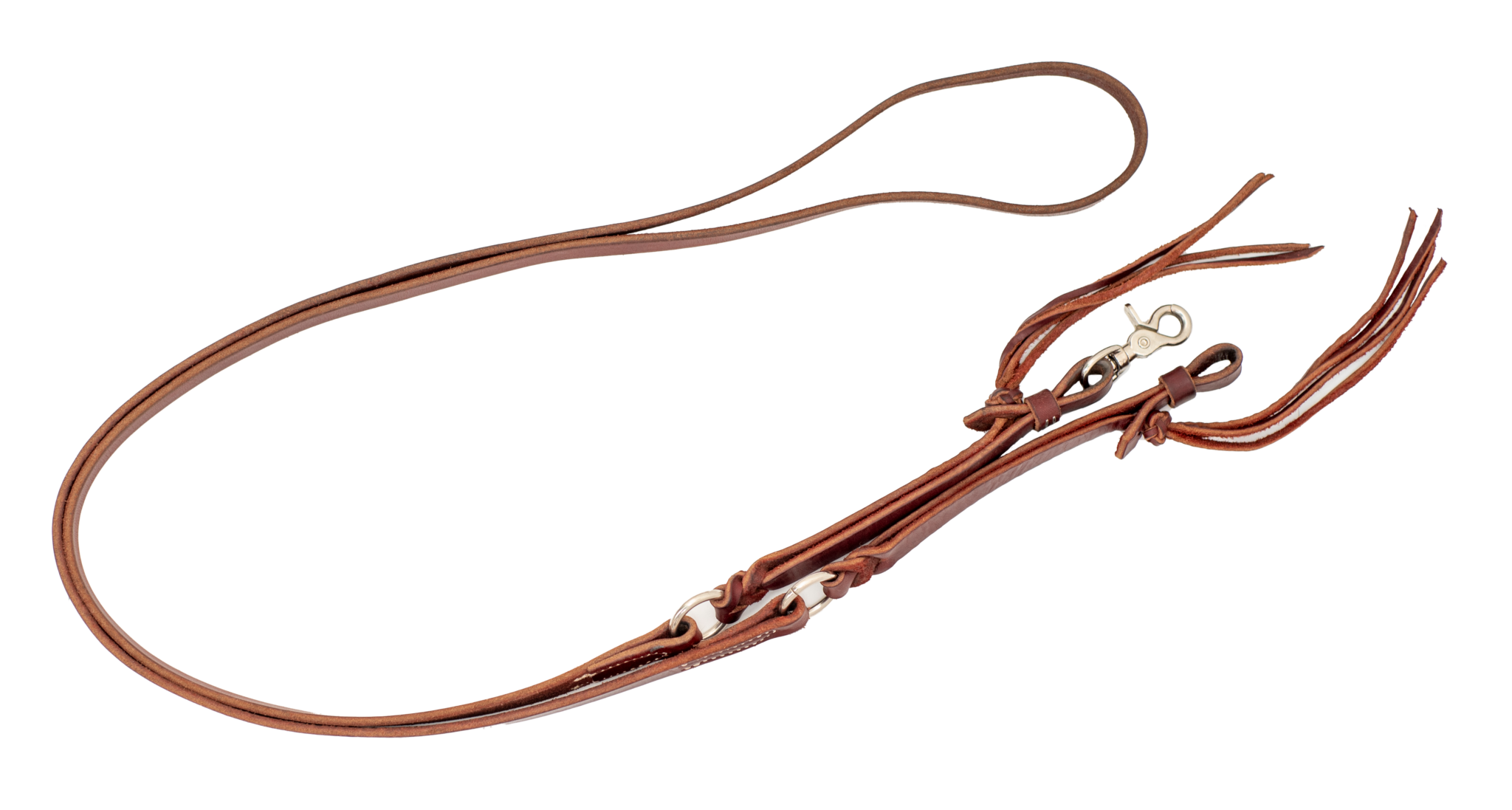 New! Showman 7' Braided Nylon Barrel Reins with Easy Grip Knots main image 0